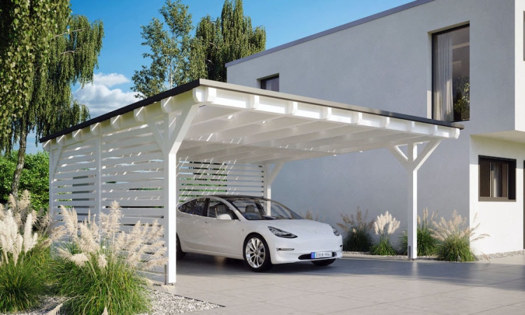 Carport und Tankstelle unter einem Dach - Das Elektroauto mit regenerativer Solarenergie versorgen