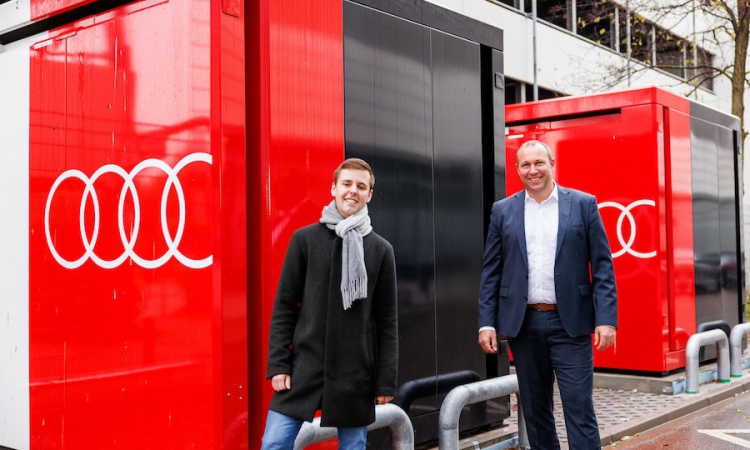 Audi Neckarsulm baut Ladeinfrastruktur mithilfe von Second-Life-Batterien aus