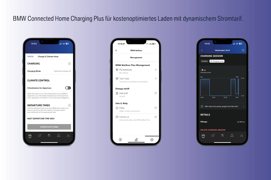 BMW Group und E.ON erweitern „Connected Home Charging“ um kostenoptimiertes Laden mit dynamischem Stromtarif.