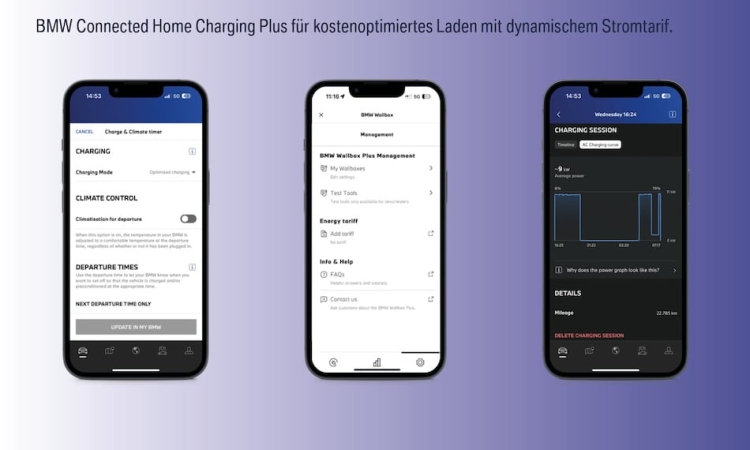 BMW Group und E.ON erweitern „Connected Home Charging“ um kostenoptimiertes Laden mit dynamischem Stromtarif.